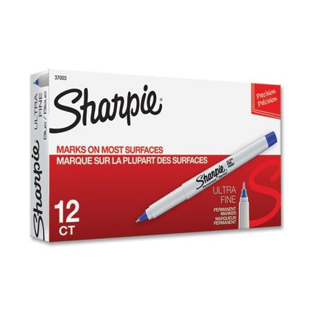 Sanford Blue Permanent Marker, Ultra Fine Tip 37003